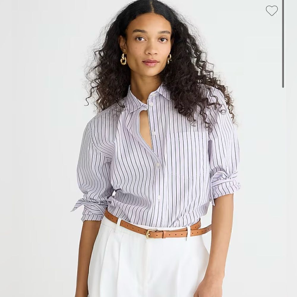 J.Crew Garçon classic shirt in striped cotton poplin